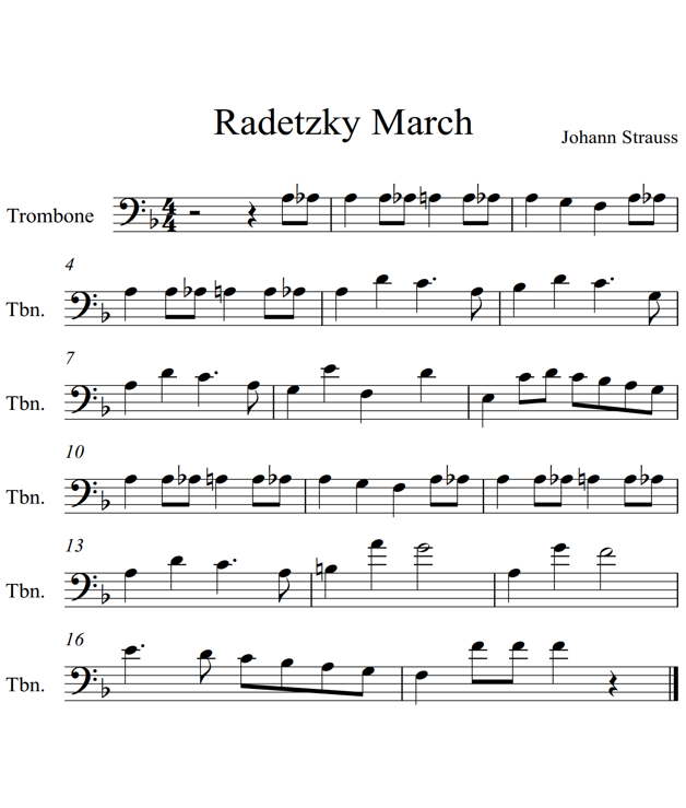Radetzky March Trombone Piano - photo 25