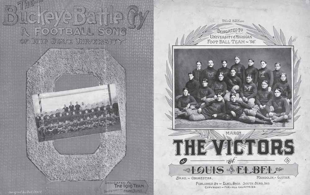 This is vintage sheet music of the fight songs for both the University of - photo 2