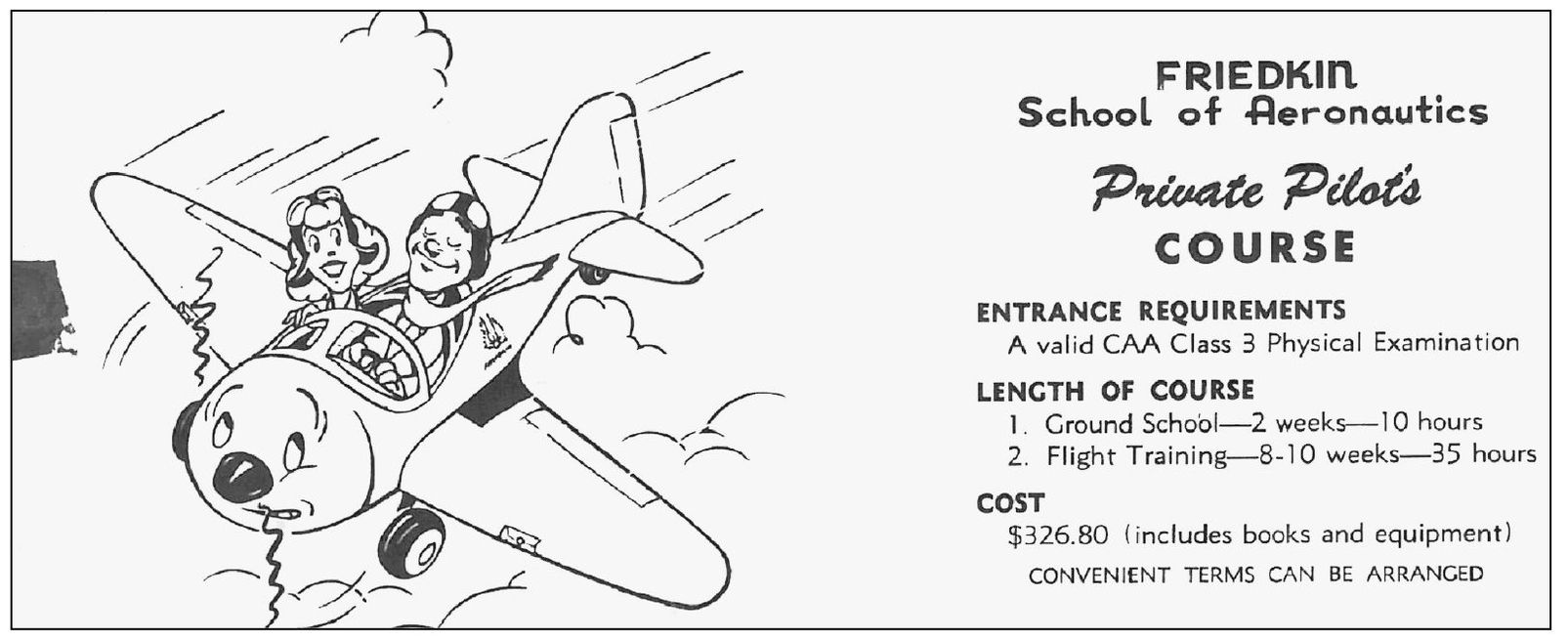This Friedkin advertisement is for the private pilot course The price for a - photo 7
