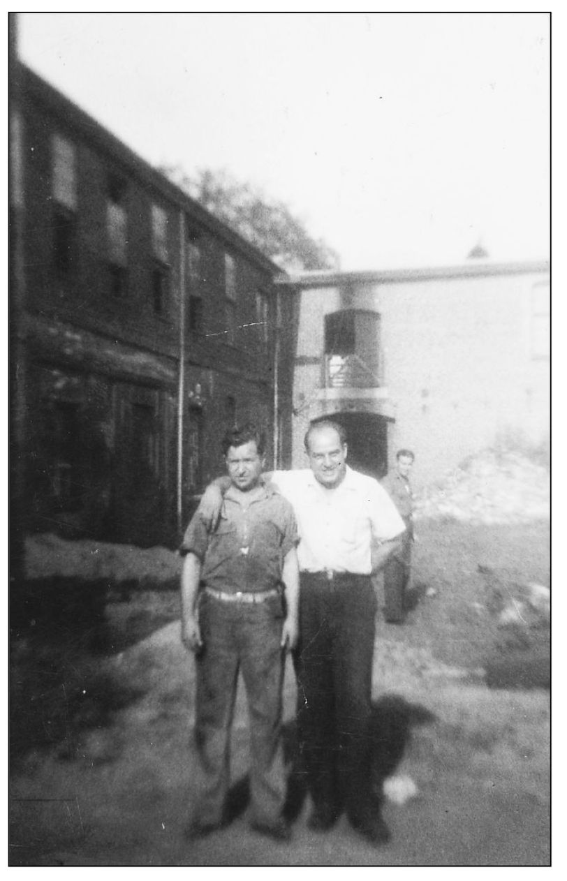 Two guys on lunch break outside of Priscilla Mill in the early 1940s My father - photo 13