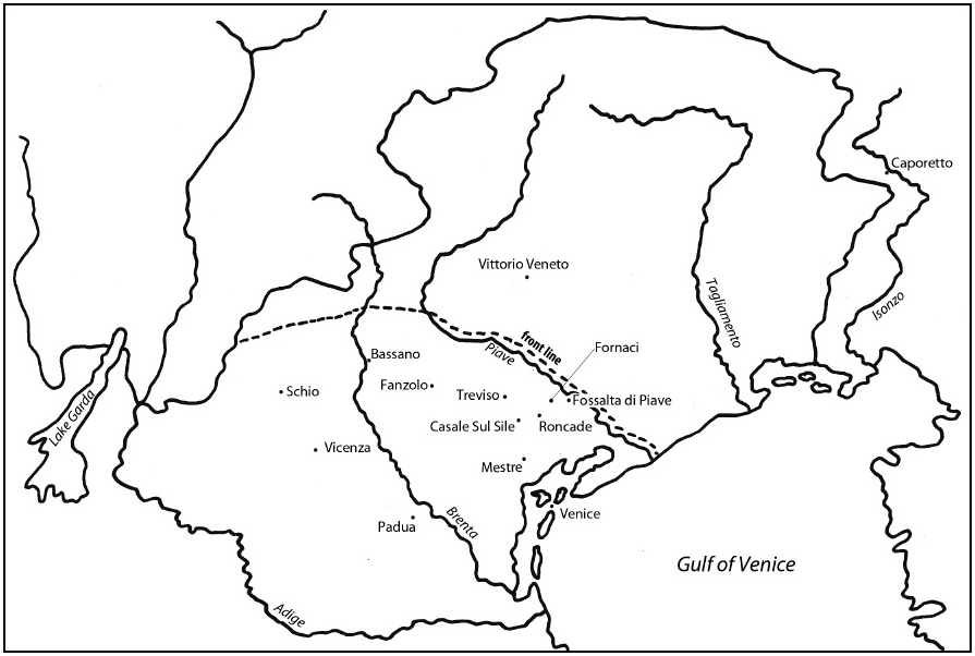 Map of the Italian theater of war 1918 This and facing page Excerpt - photo 2