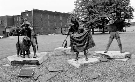 Lewis and Clark memorial by George Lundeen on the grounds of MAQS Plaque - photo 6