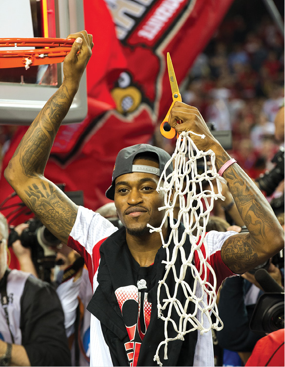 Guard Kevin Ware an inspiration for the teams Final Four run cuts down the - photo 6