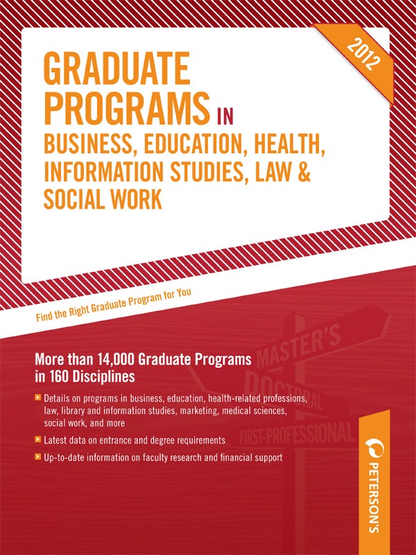 Table of Contents Petersons Graduate Programs in Business Education Health - photo 1