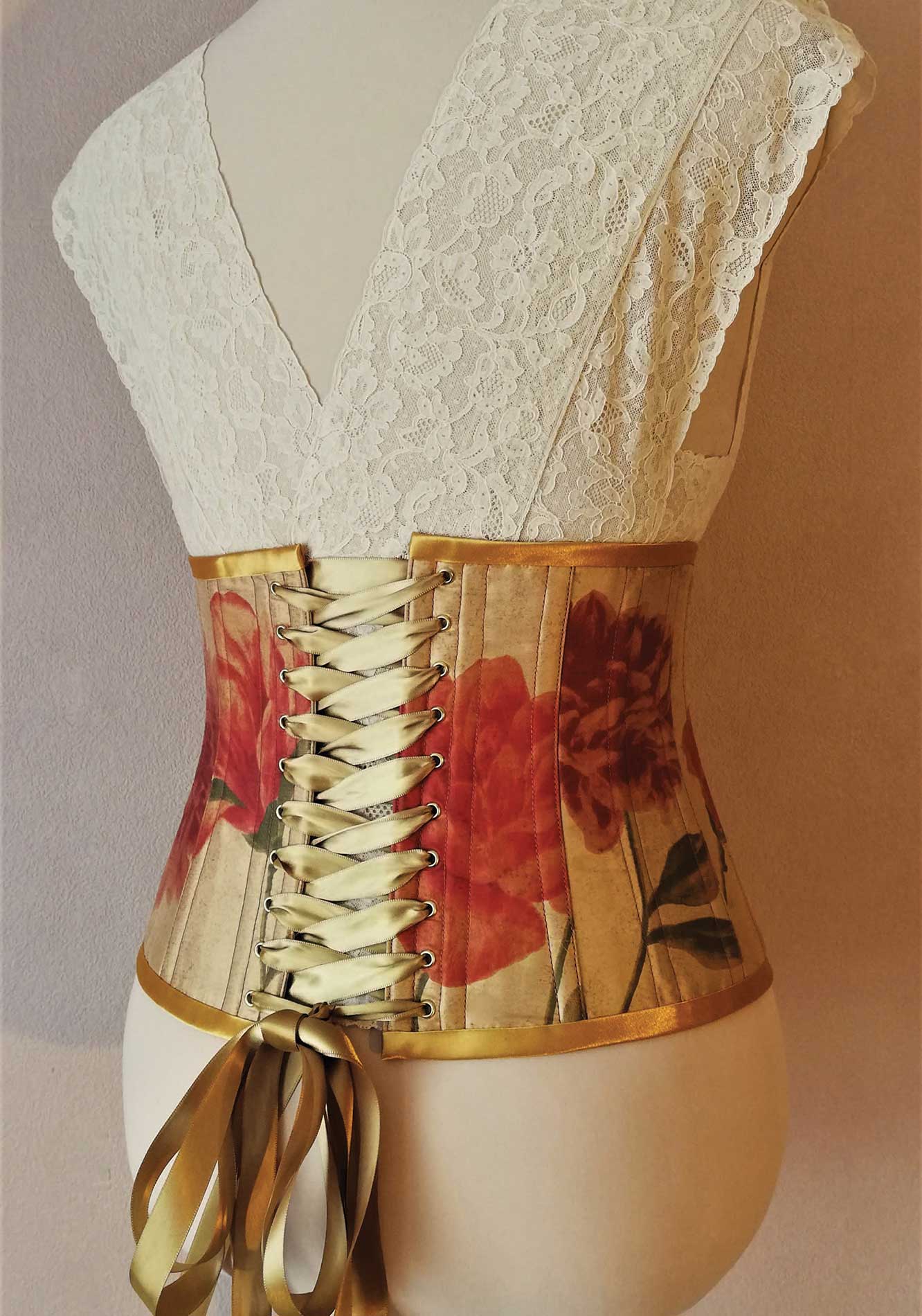 Floral silk underbust corset Your reason for making a corset is entirely - photo 4