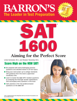 Linda Carnevale - Barrons SAT 1600: Revised for the NEW SAT