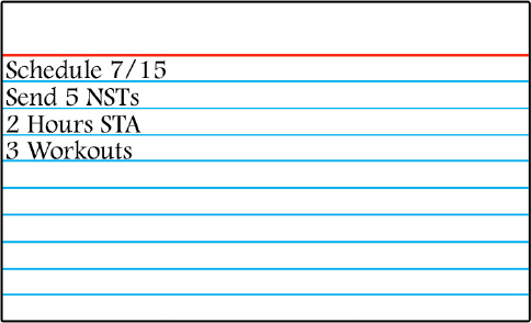 Does this index card look like the weekly strategy for 40 percent - photo 5