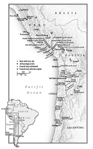 Mountains with Inca high altitude archaeological sites are marked on this map - photo 2