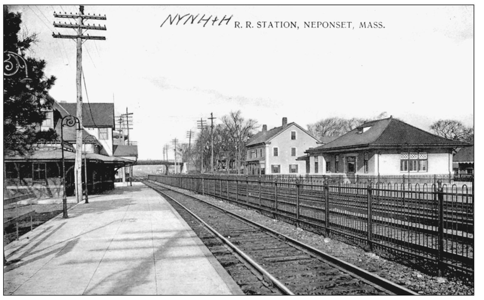 SOUTH SIDE OF NEPONSET RAILROAD STATION This card which shows a view from the - photo 16