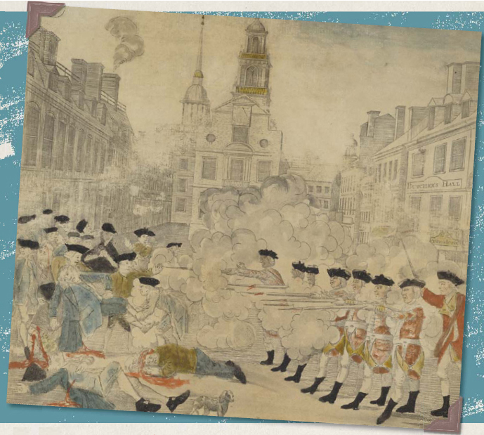 Paul Revere printed this image of the Boston Massacre which happened on March - photo 4