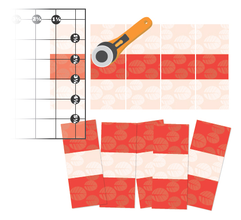 Use a ruler to cut the strip set using the same measurement from Step 1 Line - photo 18