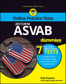 Rod Powers - 2017/2018 ASVAB For Dummies with Online Practice