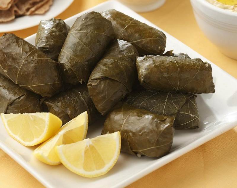 A plate of stuffed grape leaves is one of the most popular meze in the Middle - photo 8