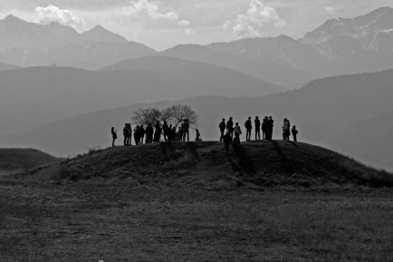 Figure 01 Tourists standing on Issyk Kurgan Photo Perry A Tourtellotte - photo 3