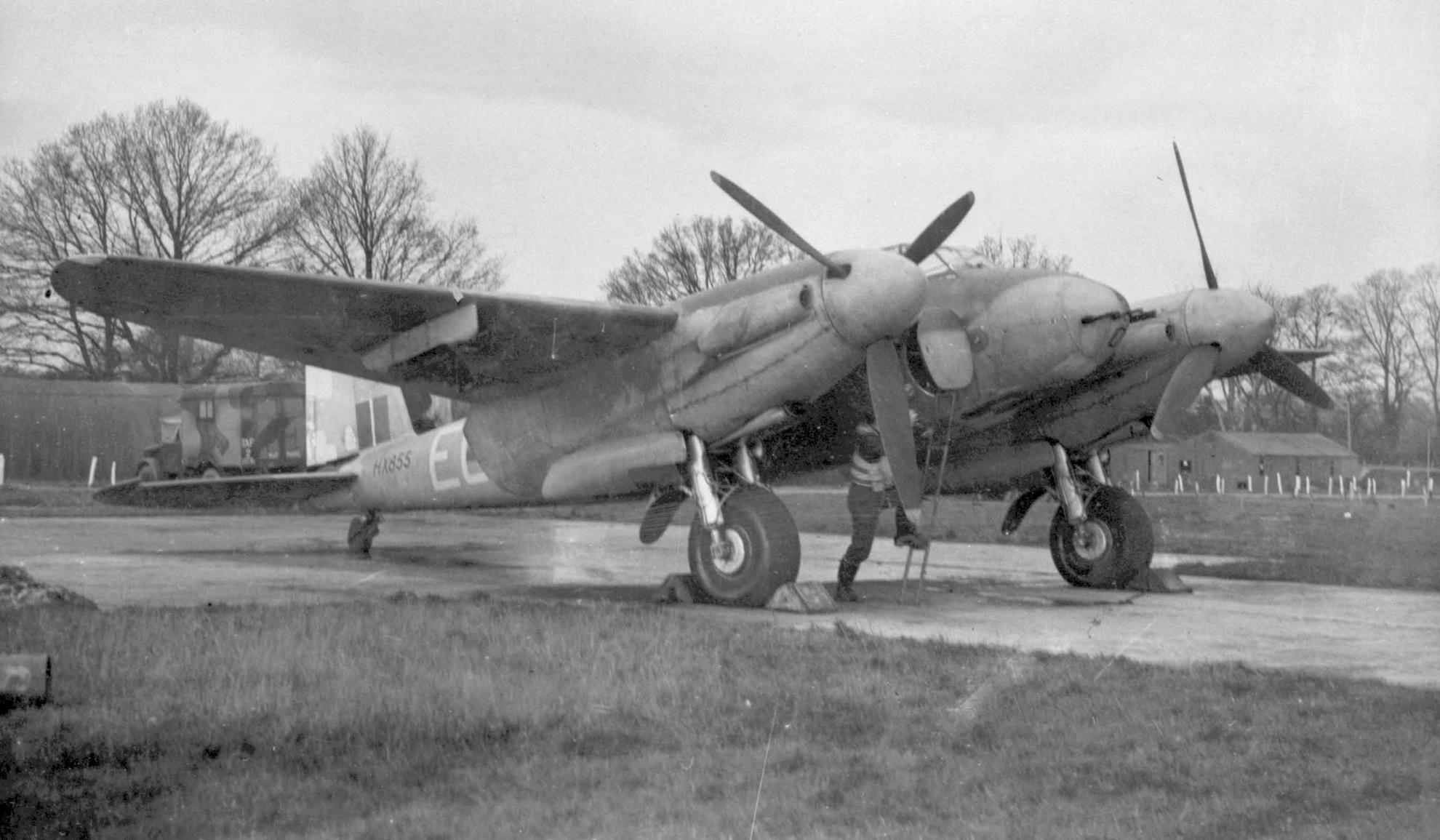 A crew member of a No 487 Squadron Mark VI Mosquito probably at RAF Hunsdon - photo 4