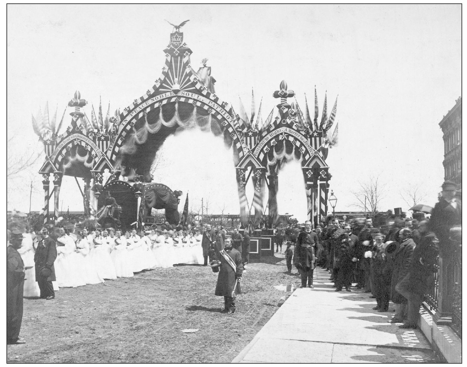 In 1865 women in white dresses accompany President Lincolns hearse as it - photo 3