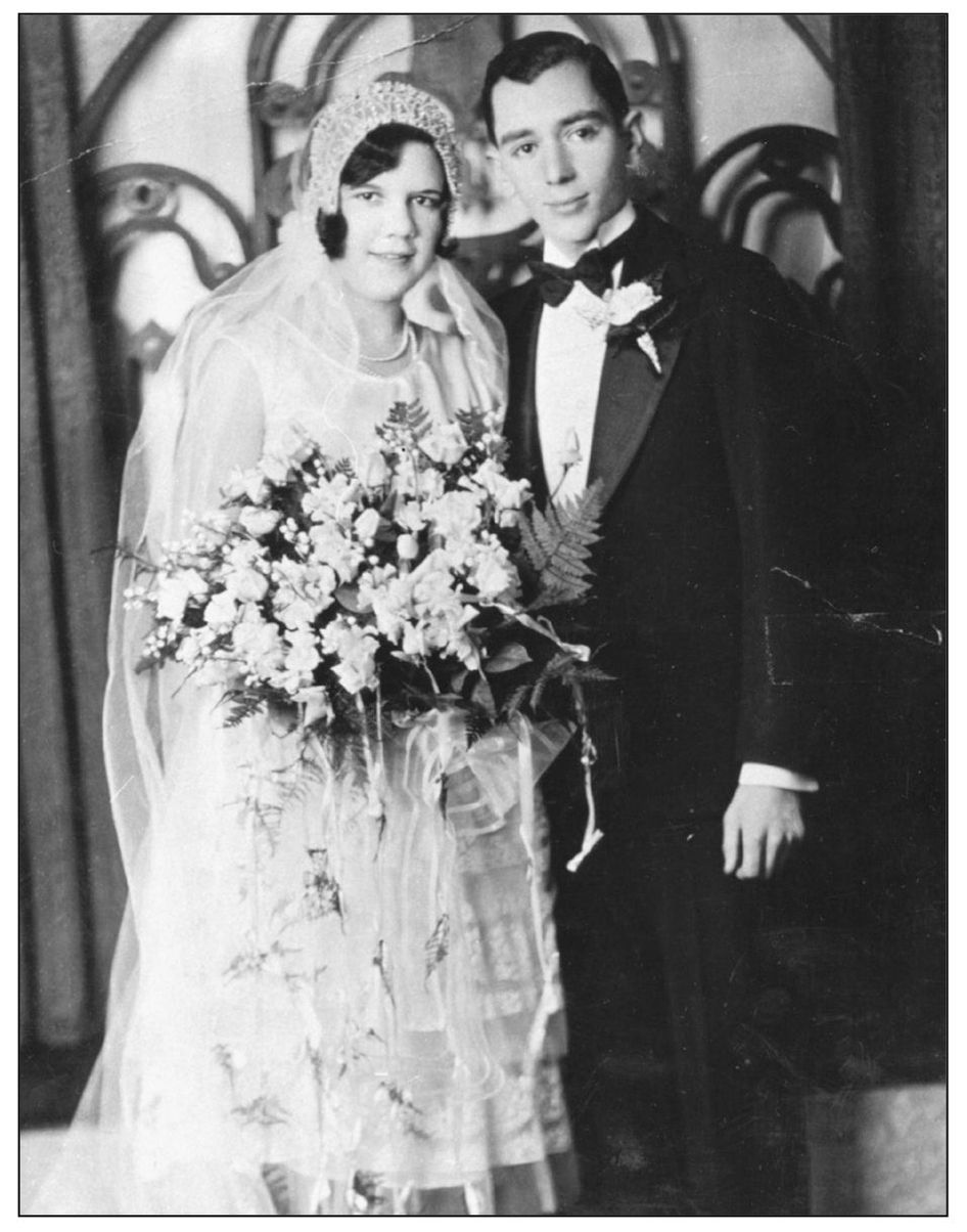 Sarah Damask at her 1929 wedding to Harry Wagner wears a beaded buckram - photo 9