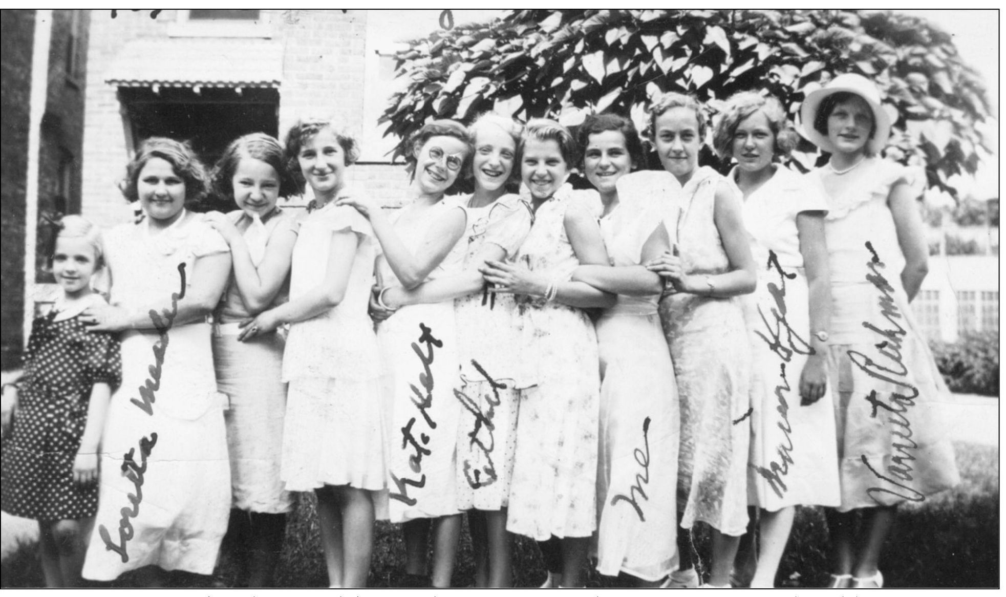 Janet Ross fourth from right is seen here in 1933 attending a tea party a - photo 10