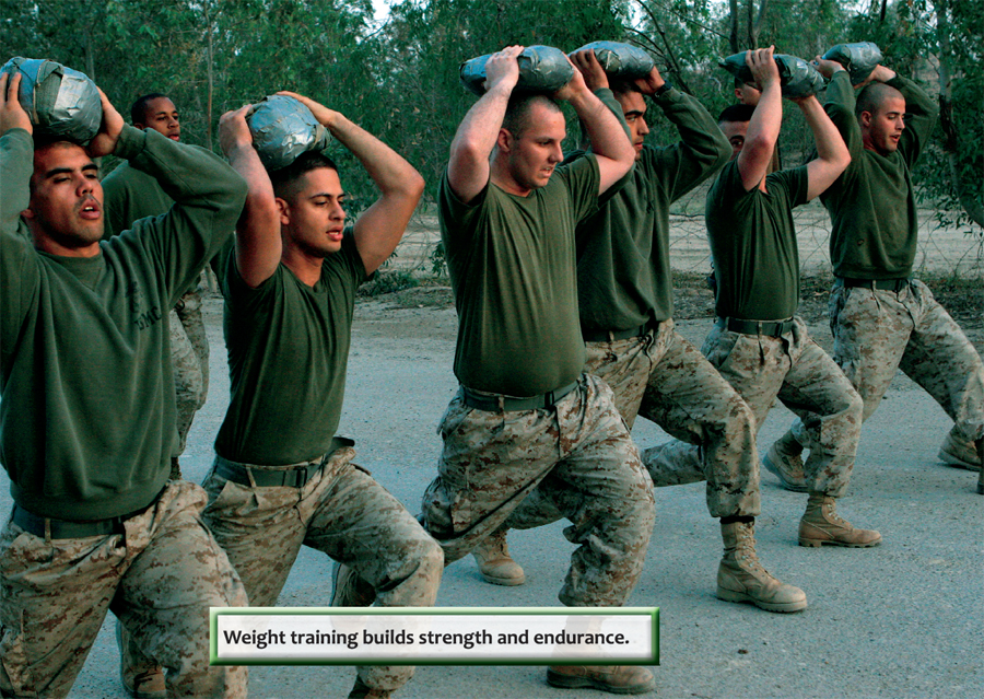 Soldiers work on strength and endurance They lift weights and use resistance - photo 7