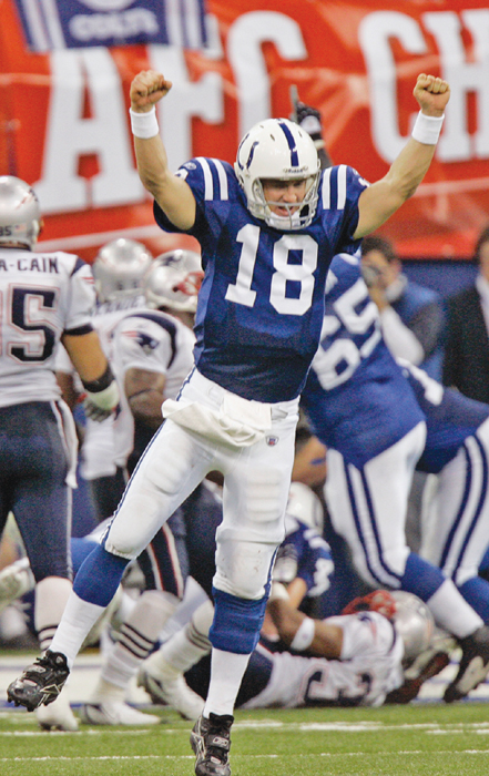 Image Credit AP Images Amy Sancetta Peyton Manning celebrates the go-ahead - photo 6