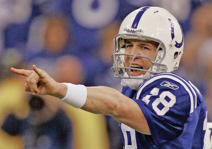 Image Credit AP Images Darron Cummings Peyton Manning gestures and calls out - photo 5