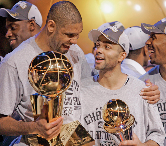 Image Credit AP Images Eric Gay Tim Duncan holding the championship trophy - photo 6