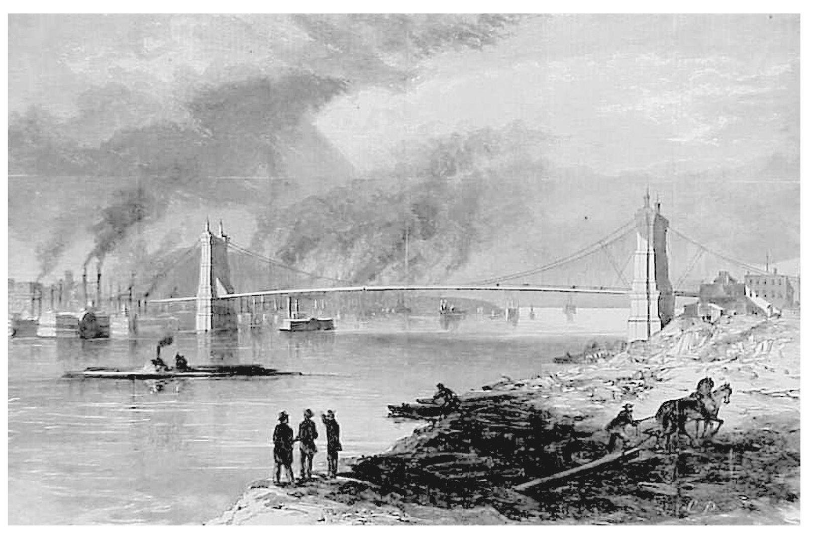 With the completion of the suspension bridge in 1866 Cincinnati continued to - photo 3