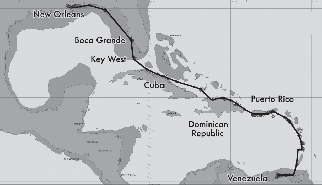 Nada s return track from Cumana Venezuela to Mandeville Louisiana December - photo 5