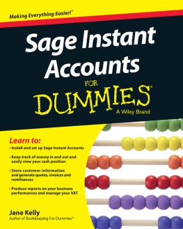 Jane E. Kelly - Sage Instant Accounts for Dummies