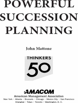 John Mattone - Powerful Succession Planning