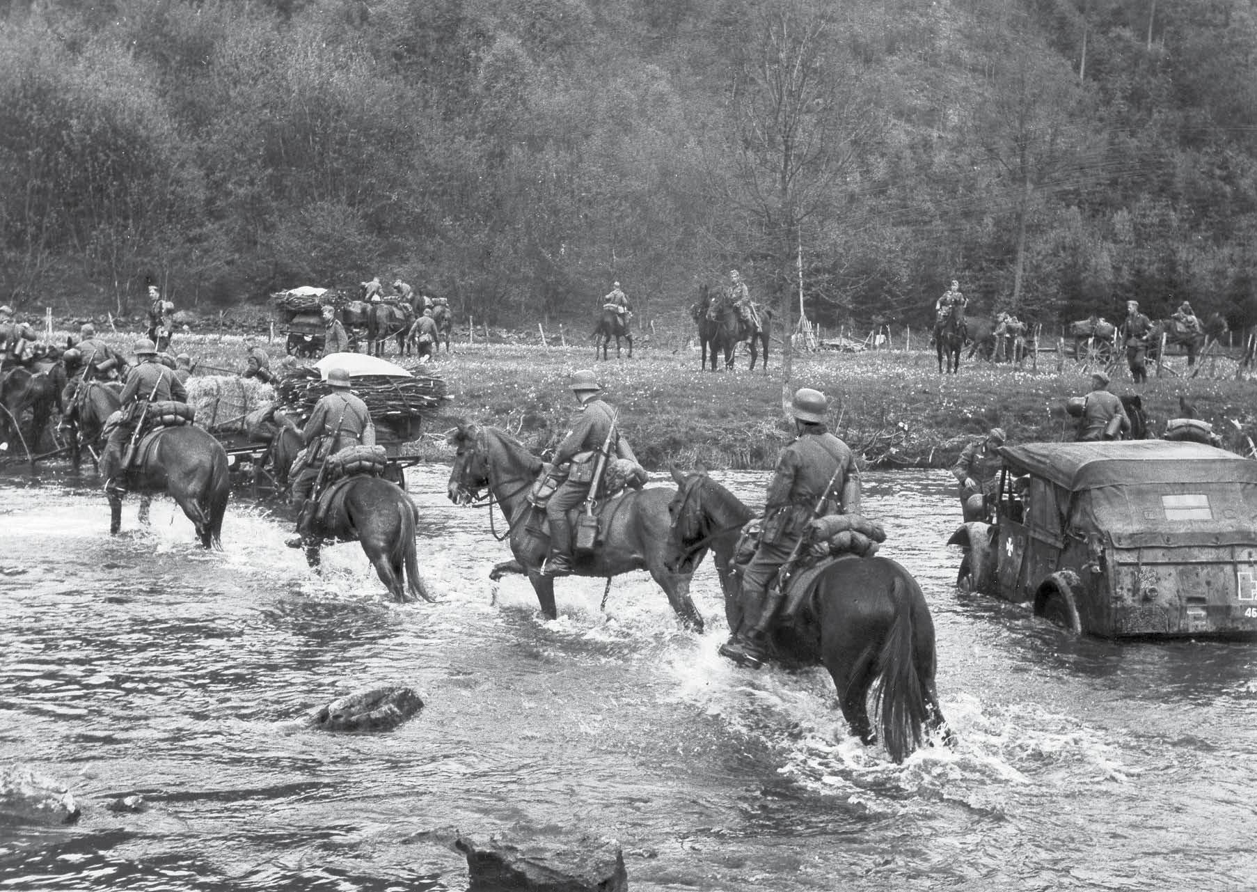 German army units crossing a river in the Ardennes on 13 May 1940 showcasing - photo 3