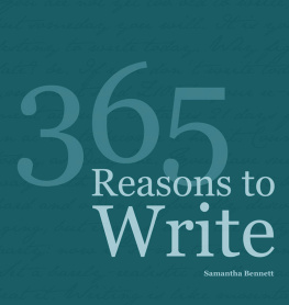 Samantha Bennett 365 Reasons To Write