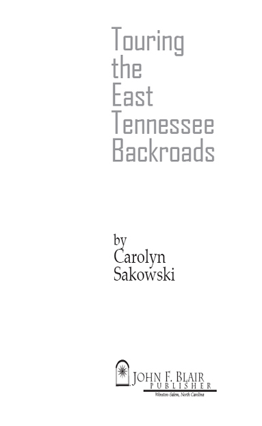 Published by John F Blair Publisher Copyright 1993 by Carolyn Sakowski All - photo 1