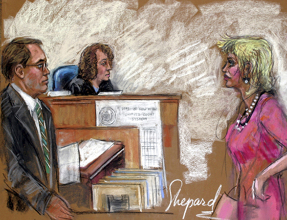 Sketch of Courtney Love in a Los Angeles courtroom 2004 Courtney Love in - photo 6