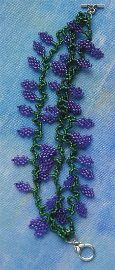 Barbara Grainger Materials Size 11 green seed beads vines Size 11 purple - photo 4