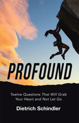 Dietrich Schindler Profound: Twelve Questions That Will Grab Your Heart and Not Let Go