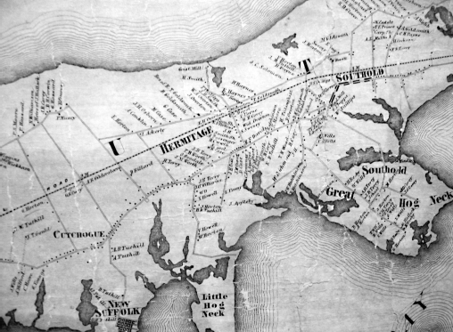 An 1858 Chace map of Long Island showing the hamlets of Cutchogue Hermitage - photo 2