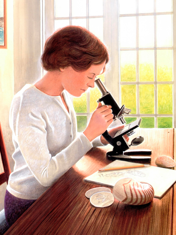 Under a Microscope 1927 Rachel was in biology class Even though she was - photo 9