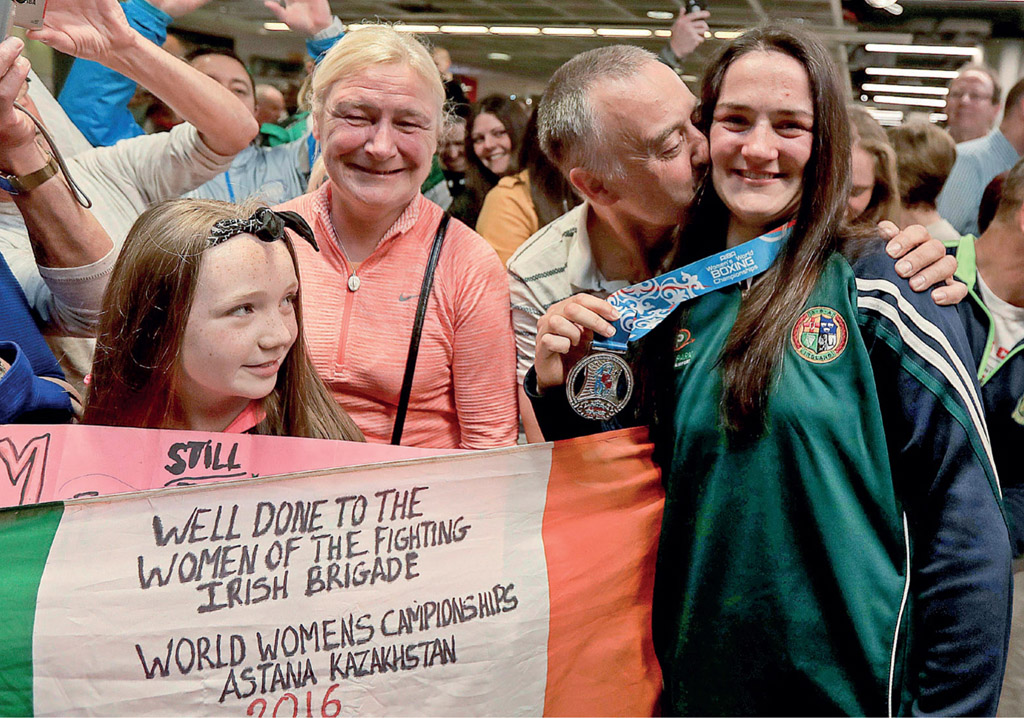 At Dublin airport after the 2016 World Championships with my parents and a girl - photo 11