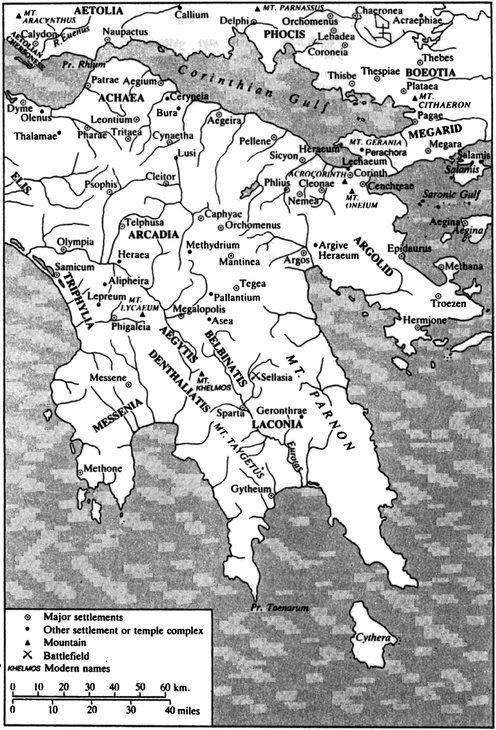 MAP 7 The Peloponnese Reproduced from vol 3 Oxford University Press - photo 9