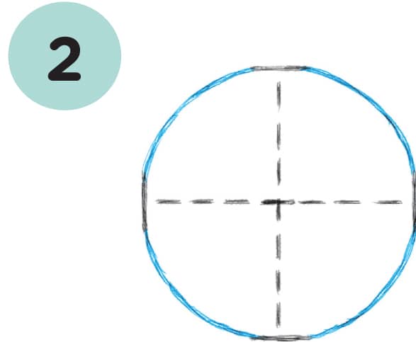 Once you have the four marks spaced apart equally connect them using curved - photo 11