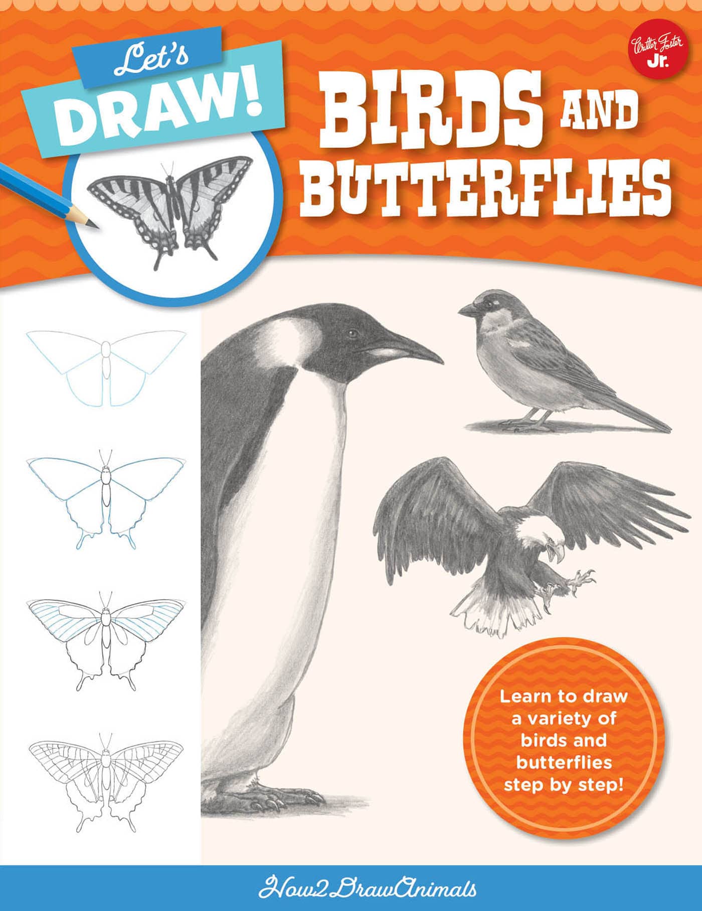 BIRDS AND BUTTERFLIES How2DrawAnimals - photo 1