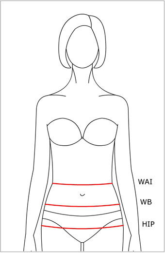 Waistline WAI The waistline is measured exactly around the waist at the - photo 3