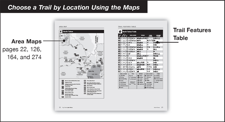 Features This guide describes the top trails of the Lake Tahoe region Each - photo 9