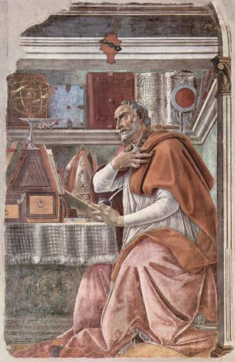 Saint Augustine by Sandro Botticelli Ognissanti Church Florence 1480 Orosius - photo 18