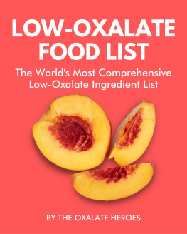 The Oxalate Heroes - Low-Oxalate Food List: The Worlds Most Comprehensive Low-Oxalate Ingredient List