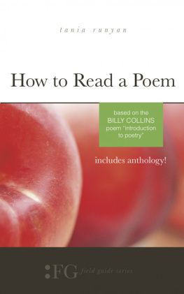 Tania Runyan - How to Read a Poem: Based on the Billy Collins Poem Introduction to Poetry