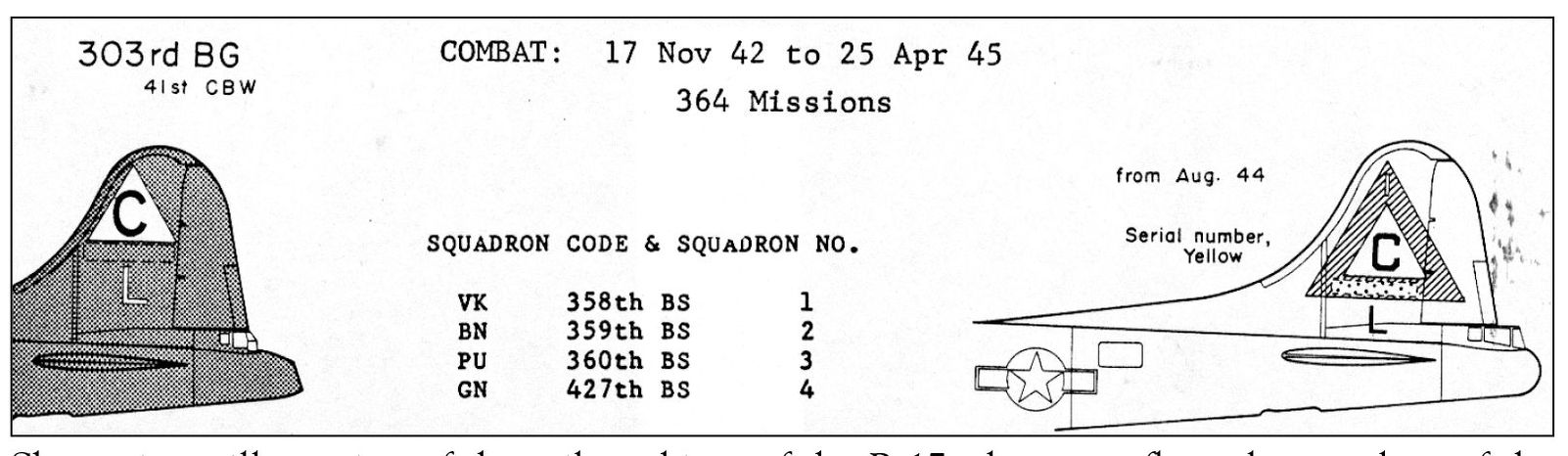 Shown is an illustration of the tail markings of the B-17s that were flown by - photo 7