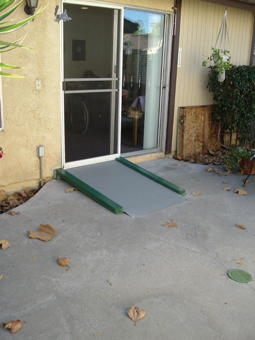 A simple ramp can be added to the back patio door or to a door from the garage - photo 2