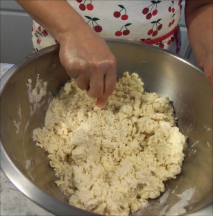 Finish mixing by lightly with fingers being careful not to knead the dough - photo 14